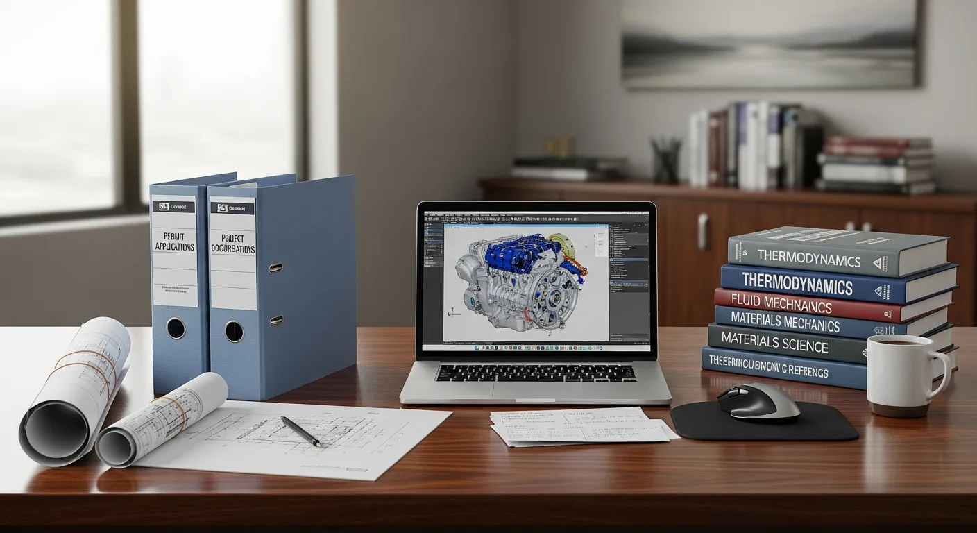 Technical HVAC office workspace